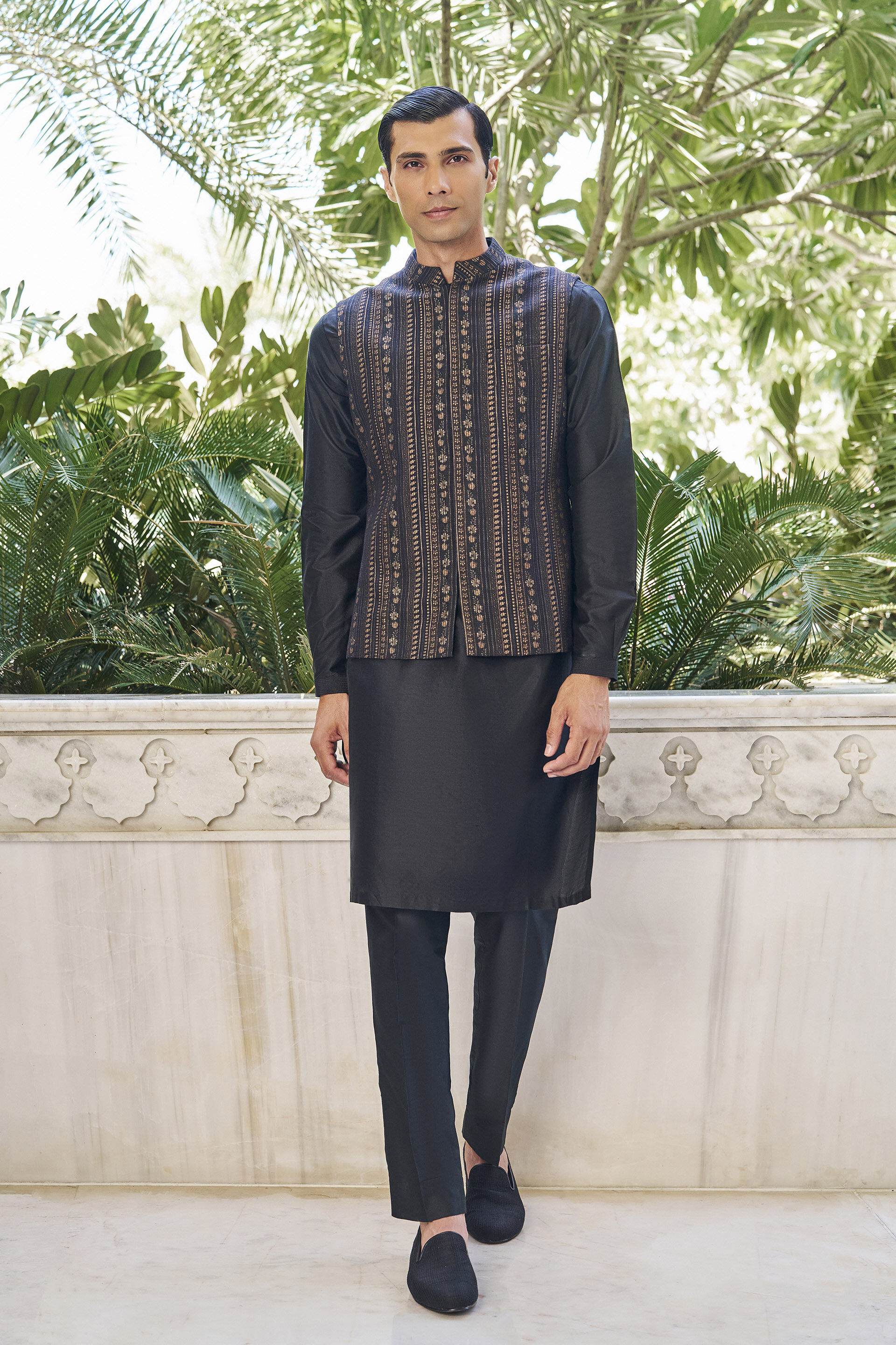 Arin Black Nehru Jacket
